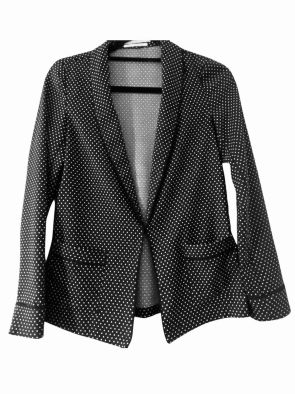 Scotch & Soda SO Cabana Polka Dot Open Front Blazer Jacket Petite XS